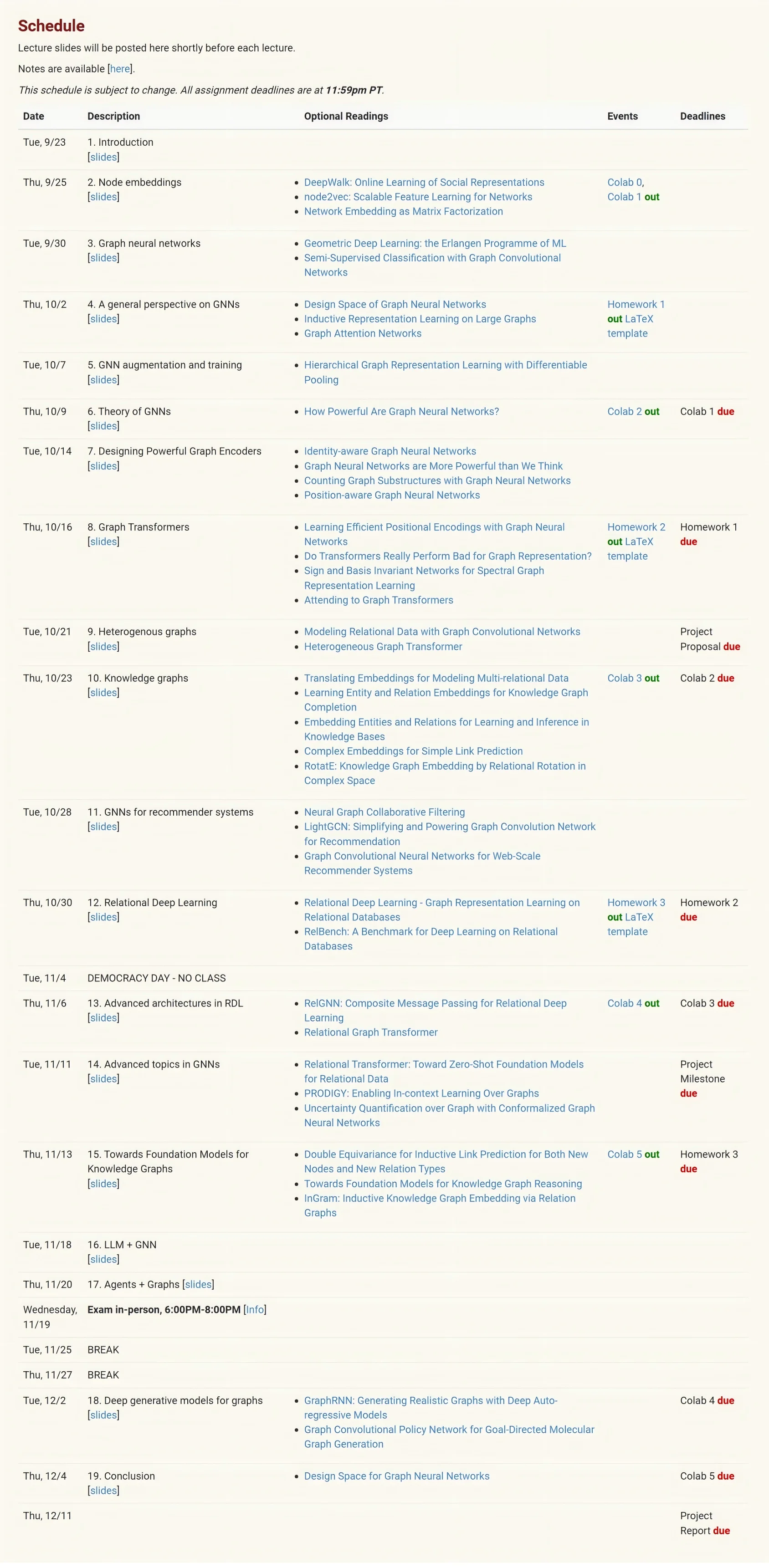 calendar